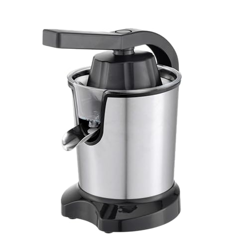 Exprimidor Eléctrico Profesional de Acero Inoxidable, Exprimidor de Naranjas con 2 Conos Intercambiables, Motor Potente y Silencioso, Extracción Máxima de Jugo, Fácil de Limpiar
