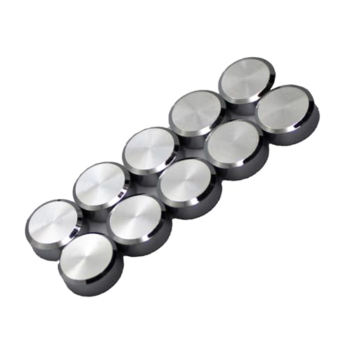 Image of RiseOm Brass Round Mirror Cap,Screws Cap Cover,Nails Decorative /Mirror Nail Decorative Cover (Pack of 10, 12mm-Chrome)