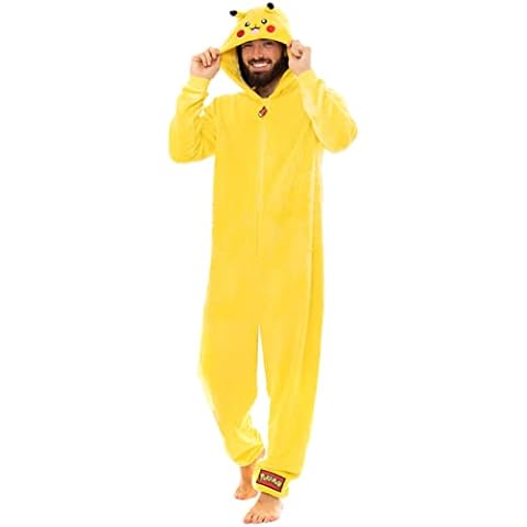 Medium Yellow Pikachu Mens Onesie Cover