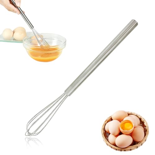 LONZIKP Mini Batidor Manual de Acero Inoxidable (1 Pieza) para Espuma de Leche, Batir Huevos y Mezclar Salsas