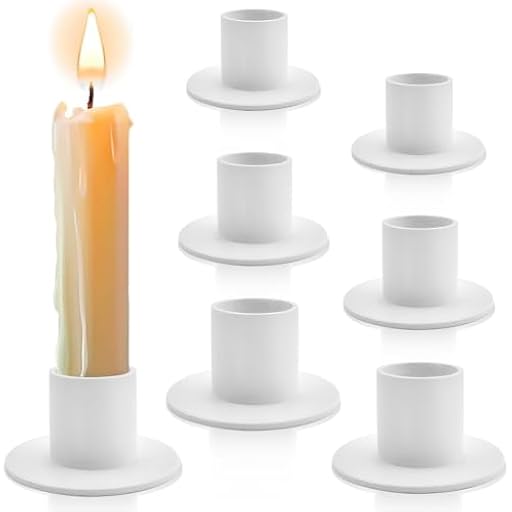 6 Piezas Candelabros para Velas, Portavelas de Metal para Velas de Columna y Velas de Mesa, para Cumpleaños Bodas Navideña (Blanco) | Ya disponible en tu tienda friki favorita! En mundofriki.es!