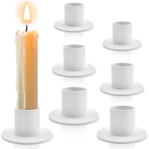 6 Piezas Candelabros para Velas, Portavelas de Metal para Velas