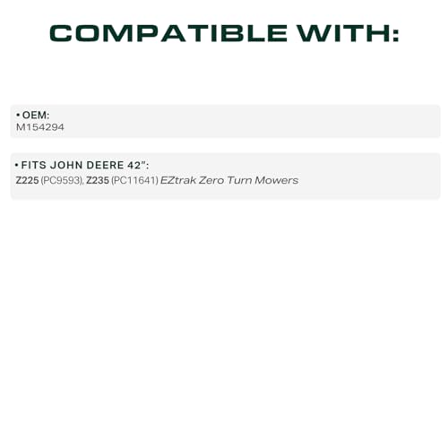 Image of UDC Parts M154294 Deck Belt Replacement for John Deere 42 Inch Z225 Z235 EzTrak Zero-Turn Mowers /Aramid Cord / 118.6 inches