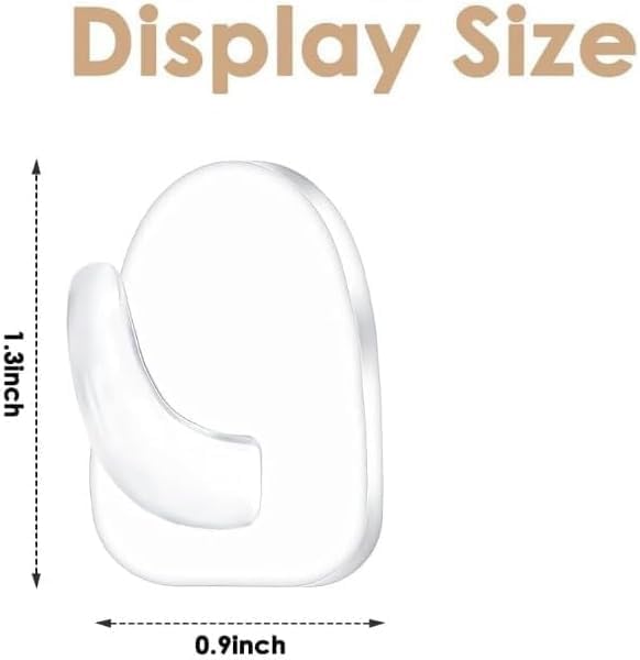 Miniatura 2 de 20 ganchos de pared adhesivos transparentes para colgar, pequeños ganchos adhesivos de plástico, ganchos adhesivos de acrílico transparente para