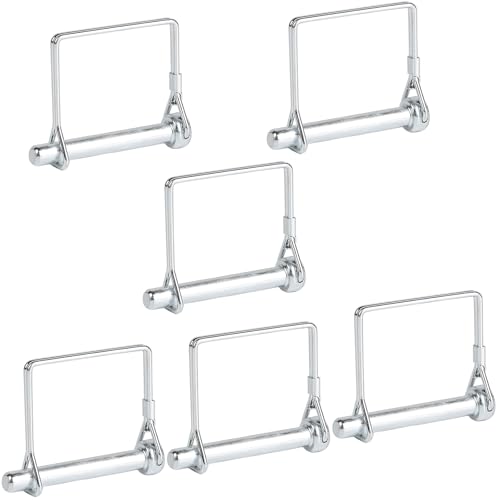 Perno di sicurezza 6 pezzi, coppiglie quadrate rettangolari, 4,5x40 mm Perno di accoppiamento, bullone di sicurezza, coppiglie per tubi con chiusura a scatto, per rimorchi agricoli, fattorie, giardini