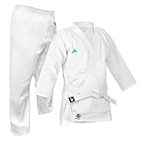adidas Adistart Karaté Unisexe 7oz Arts Martiaux Étudiant Gi 130 cm Blanc