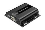 DIGITUS HDMI IP Extender Receiver für DS-55351 – UHD 4k 60Hz – HDMI 2.0 – bis zu 200m Reichweite – Emfängereinheit – Punkt-zu-Multipunkt – CAT 6 – Schwarz