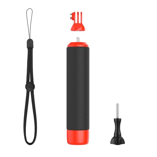 Cámara deportiva de buceo antideslizante antipérdida, barra de flotabilidad de mano de 1/4 tornillo para selfie, accesorios para cámara GoPro