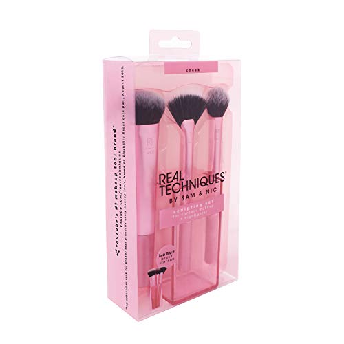 Real Techniques Cruelty Free Sculpting Set, Includes: Sculpting Brush, Fan Brush, Setting Brush 
