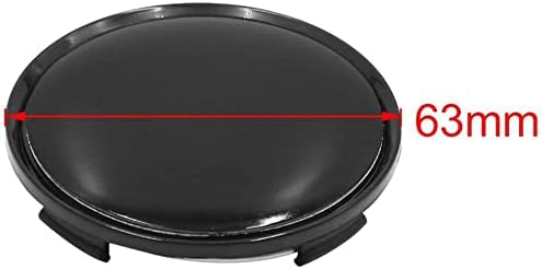 Miniatura 3 de Tapas centrales de rueda de 2.480 in de repuesto para tapas centrales de llanta (negro) - 4 piezas