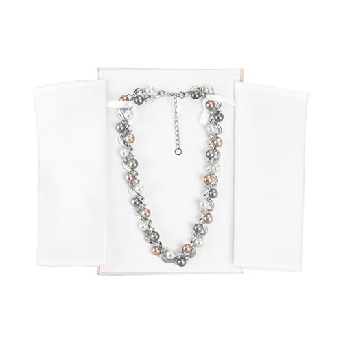 Mooca FD-7501-S50 Champagne Color Fabric Jewelry Organizer Necklace Storage Carrying Case Jewelry Display Case Necklace Folder thumb #3