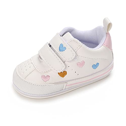 Clowora Baby Boys Girls Shoes Non-Slip Rubber Sole Sneakers Infant First Walking Toddler Crib Shoes Newborn Loafers Flats. (11/Multi-Color,0-6 Months)