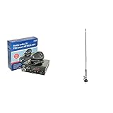 CB Radio PNI Escort HP 8024 einstellbar ASQ, 12V - 24V, 4W AM/FM & Albrecht T-27 komplett, CB-Funk Antenne 60cm Länge, 1/4 Lambda, 4m Kabel, Schwarz (Schwarz)