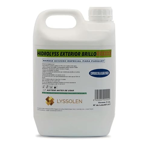 LYSSOLEN - Barniz Acrílico al Agua para Madera Exterior - Protección y Decoración de Maderas al Exterior - Barniz al Agua para Proteger y Embellecer Madera - Incoloro, Acabado Ultramate, 1 Litro
