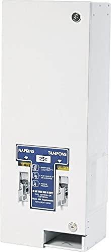 Hospital Specialty Co. Sanitary Napkin/Tampon Dispenser, Coin, Metal, 10 x 7.25 x 24, White image 4