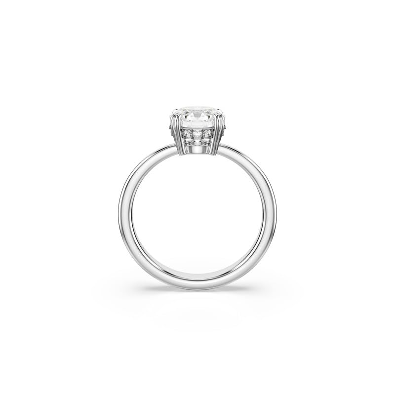 Image of Swarovski Stilla Collection Cocktail ring, Round cut, White, Silver finish