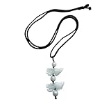 Unik22 Lucky ' Double Dragons' Natural Jade Pendant Black Adjustable String Necklace, Lucky FENGSHUI Gift For Him, For Her, Unisex, Dangling Pendant
