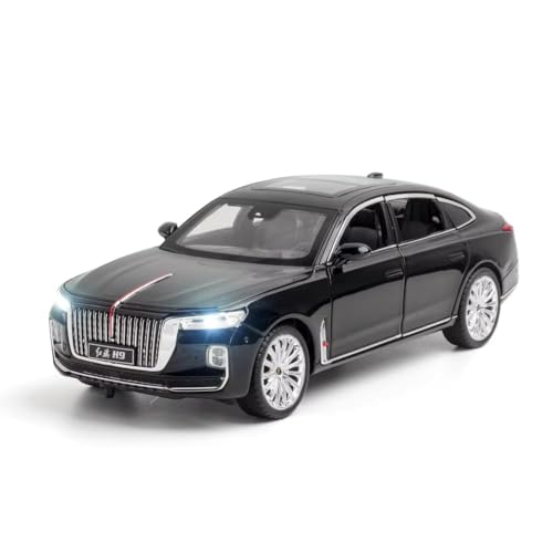 Image of Invite Enterprise Compatible for 1:24 HONGQI Red Flag H9 Toy Car Model, Diecast Collectible Pull Back Model Car with Sound and Light, Toy Gift Vehicles for Adults Kids Color As Per Stock