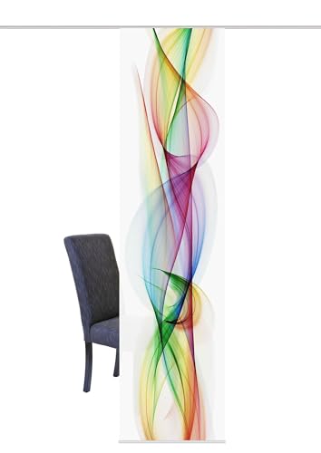 HOME WOHNIDEEN 84091 | Schiebegardine BOLGE, blickdichter Dekostoff, mit abstraktem Wellen-Motiv, 245x60cm, Farbe: Grau oder Multicolor, Farbe:Multicolor HOME WOHNIDEEN 84091 | Schiebegardine BOLGE, blickdichter Dekostoff, mit abstraktem Wellen-Motiv, 245x60cm, Farbe: Grau oder Multicolor, Farbe:Multicolor