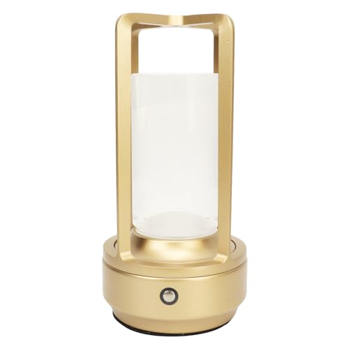 Lámpara de mesa inalámbrica LED de cristal recargable USB oro