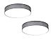 Produktbild 2er Set LED Deckenleuchten LUGANO Ø 30cm, Stoffschirm grau mit Acrylabdeckung, Trio Leuchten