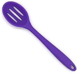 Spoons Silicone Slotted Spoon Large Silicone Scoop Drainer Spoon Long Handle Kitchen Strainer Spoon Spatula Non-Stick Cooking Utensils (Color : D) (D)