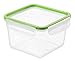 Price comparison product image Rotho, Clic & Lock, Fridge food can 1.4 l, Plastic (PP) BPA-free, transparent/green, 1,4l (16,1 x 16,1 x 10,3 cm)