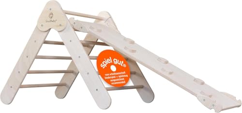 SOULBABY® Kletterdreieck mit 2 in 1 Rutsche & Hühnerleiter I klappbar & 100%...