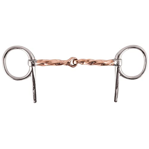 FES Elite Copper Slow Twist Half Cheek Horse Bit Improved Horse Communication