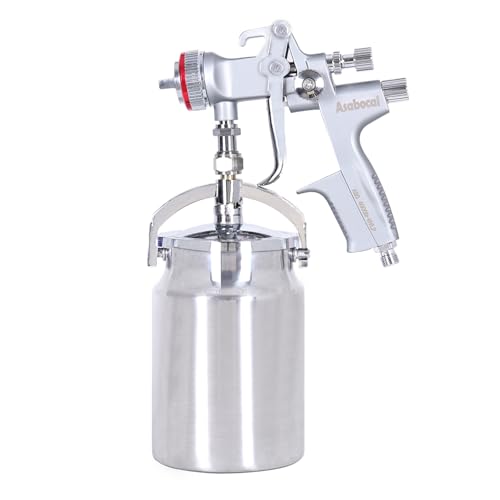 Image of HVLP Spray Gun, Siphon Air Paint Sprayer Gun with 1.7mm Nozzle Sets, 1000CC Automotive Paint Gun, Professional for Car, Furniture, House Painting