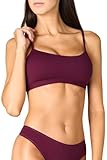 Goldenpoint Donna Intimo - Parte Alta del Completo Intimo - Top Brassière Micro Ultrasoft con Coppe Removibili e Spalline Regolabili Taglia 3 Colore Viola