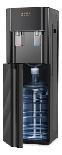 La Mejor Selección de Dispensador de Agua Aspix - los más vendidos. 45 EEGVUY Dispensador de Agua, Despachador de Agua Garrafon Oculto, Fría y Caliente, Apto para Botellas de 5 a 20 L con Función de Refrigeración y Calefacción(Nergo)