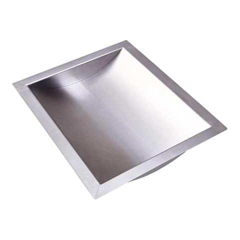 BI-DTOOL Cash Register Tray 12" Length x 10" Width x 1.6" Depth Drop-in Deal Tray 304 Stainless Steel Cash Register Tray for Bank, Hospital, Gas Stations, Cash Register Window, Ticket Window Cover