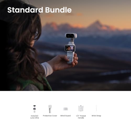 Image of Insta360 Luna Ultra - 8K Vlogging Camera with Dual Leica Lenses, 12x Zoom, 1 inch Sensor, Detachable 2 inch Touchscreen, Triple AI Chip, Pocket Gimbal Camera for Vlog Photography, Stellar White