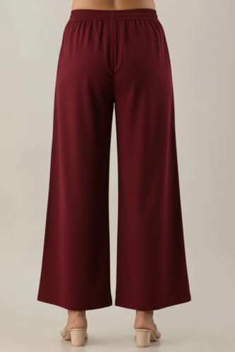 Image of Moirai Super Soft Viscose Rayon Palazzo Pants for Women Relaxed & Regular Fit Solid Palazzo for Women & Girls Casual Ethnic Wear