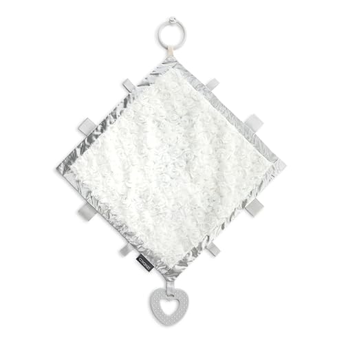 DEMDACO Tender Blessings, 18.5 x 16 Inch, Soft Cotton and Polyester, Blanket, Blankie, White and Grey, Jesus Loves Me3