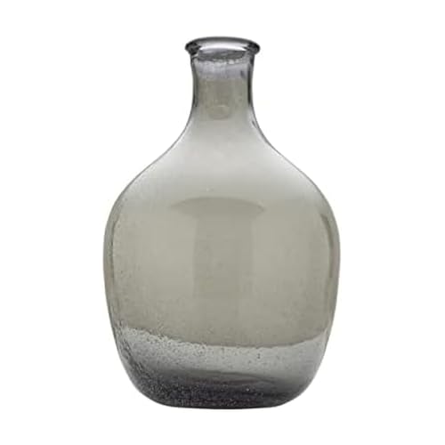 Elements Gray Bubble Glass Vase, Use to Display Faux or Dried Flo...