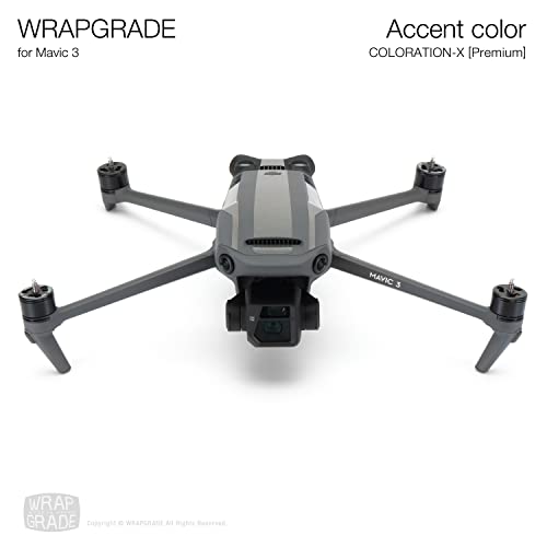 Image of WRAPGRADE Partial Skin Stickers for DJI Mavic 3 / Mavic 3 Classic Accent Color (Coloration-X)