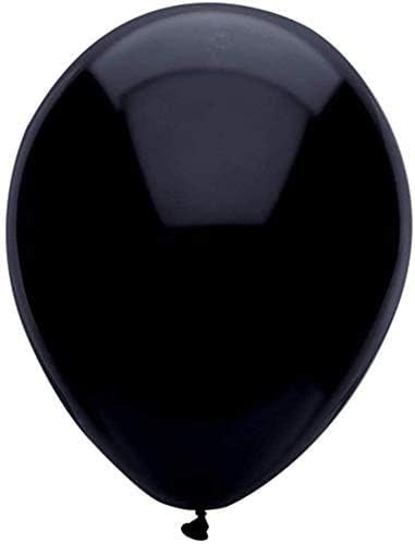 SHATCHI Plain Colour 12" Helium Quality Latex Balloons Birthday Wedding Anniversary Christening Christmas Communion Party Decoration Baloon, Black, 100pcs - Image 3
