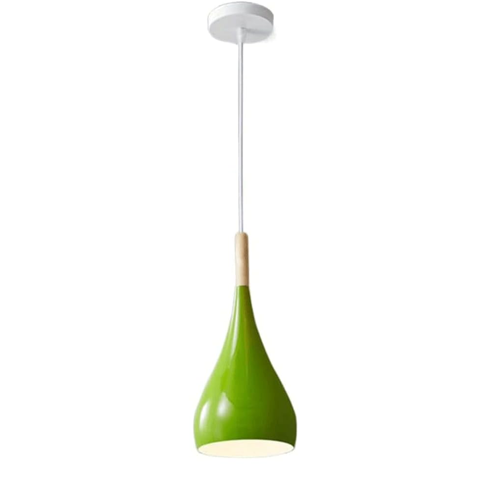 LANTANB Noridc Style Colored Hanging Light, E27 Screw Single-Head Ceiling Pendant Lamp, Wrought Iron Lighting Fixtures, Decorative Chandeliers for Restaurants Coffee Shops