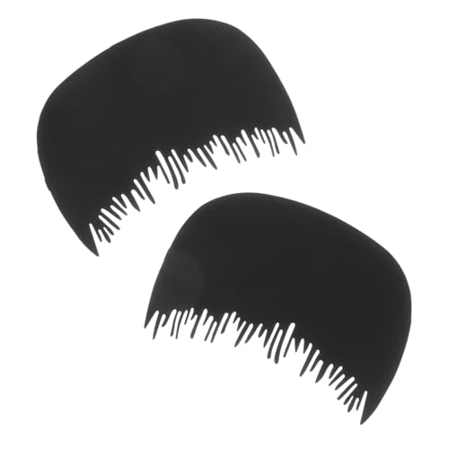 TOPPERFUN Hairline Fiber Comb with Protective Barrier, Plastic Hair Comb for Natural Hair Blending, 2pcs for Men and Women
