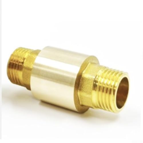 Válvula de retención vertical, DN15-DN25 2 piezas latón G rosca 1 vía prevención de flujo de agua tope de reflujo para suministro de agua y sistemas de fontanería (3/4-200 g)