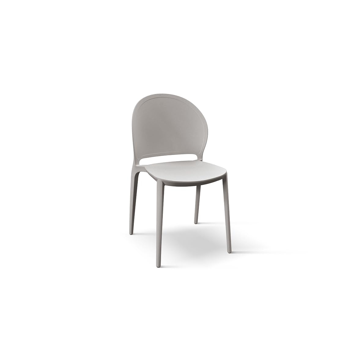 PAZZO Design Stefania Stuhl, 4er Set, Taupe, Polypropylenstühle, Küchenstühle, Esszimmerstühle, Gartenstühle, Stapelbar - id_1995
