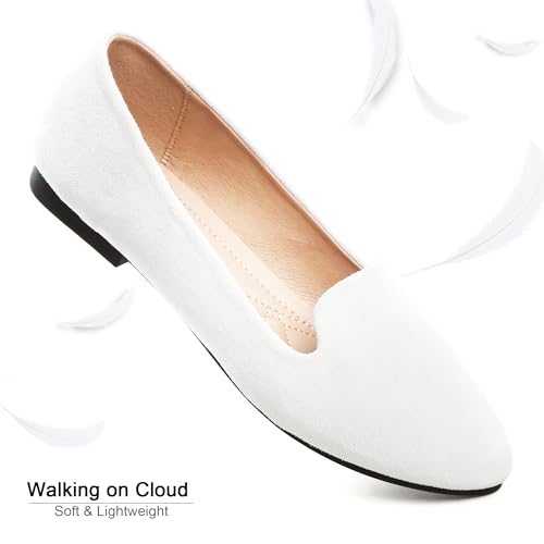 Image of Dear Time Women's Casual Loafers Flats Comfortable Round Toe Dress Shoes Slip On Ballet Flats for Women Work Office Shoes