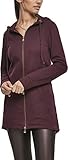 rote strickjacke damen esprit Lange Zip Hoodie Jacke mit Front-Taschen und Kapuze wie bei einem typischen Kapuzenpullover