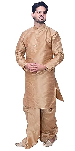 Image of Om Shubh Mangalam Men's Silk Ethnic Wear Dhoti Kurta Set For Wedding