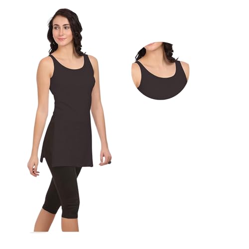 Image of ICEDIVE Women's Cotton Stretch Camisole | Fabulous Inners | Soft,Lightweight & Breathable Fabric |Ideal,Layering, Sleepwear & Lounge Use in,