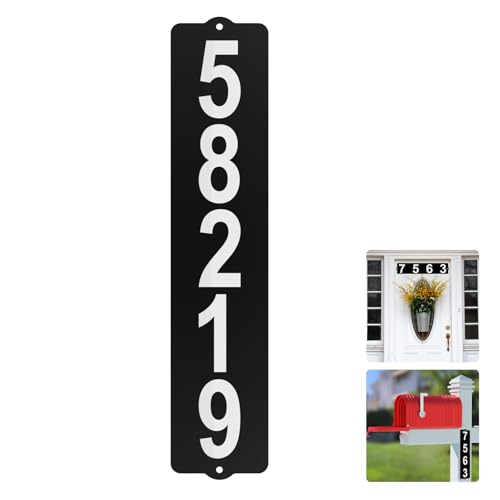 IVWVI Metal Mailbox Numbers, Address Plaque, Waterproof, Horizontal & Vertical Mounted Address Sign for House Home Office Street Yard Mailbox
