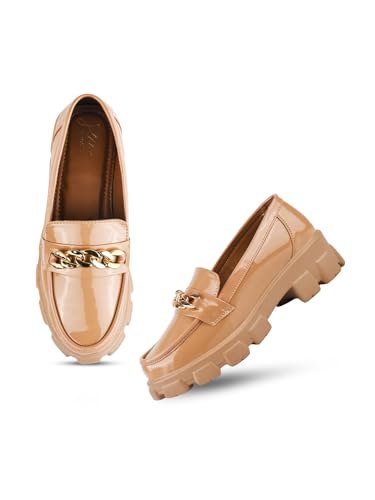 Image of JM LOOKS Women Fashion Loafers Stylish Casual Platform Shoes Fancy Solid Comfortable Sole for Womens & Girls