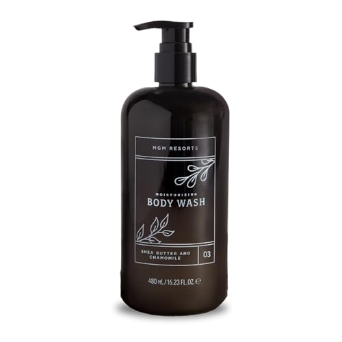 MGM Resorts Body Wash - Shea Butter & Chamomile - Scent of Fig, Cranberry & Bergamot - Hotel Body Wash - 16.23 oz